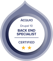 Acquia Certified Back End Specialist - Drupal 10 Badge