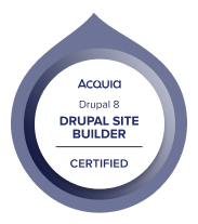 Acquia Certified Site Builder - Drupal 8 Badge
