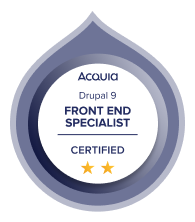 Acquia Certified Front End Specialist - Drupal 9 Badge