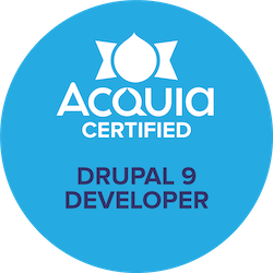 Drupal 9 certification badge