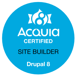 Drupal 8 certification badge